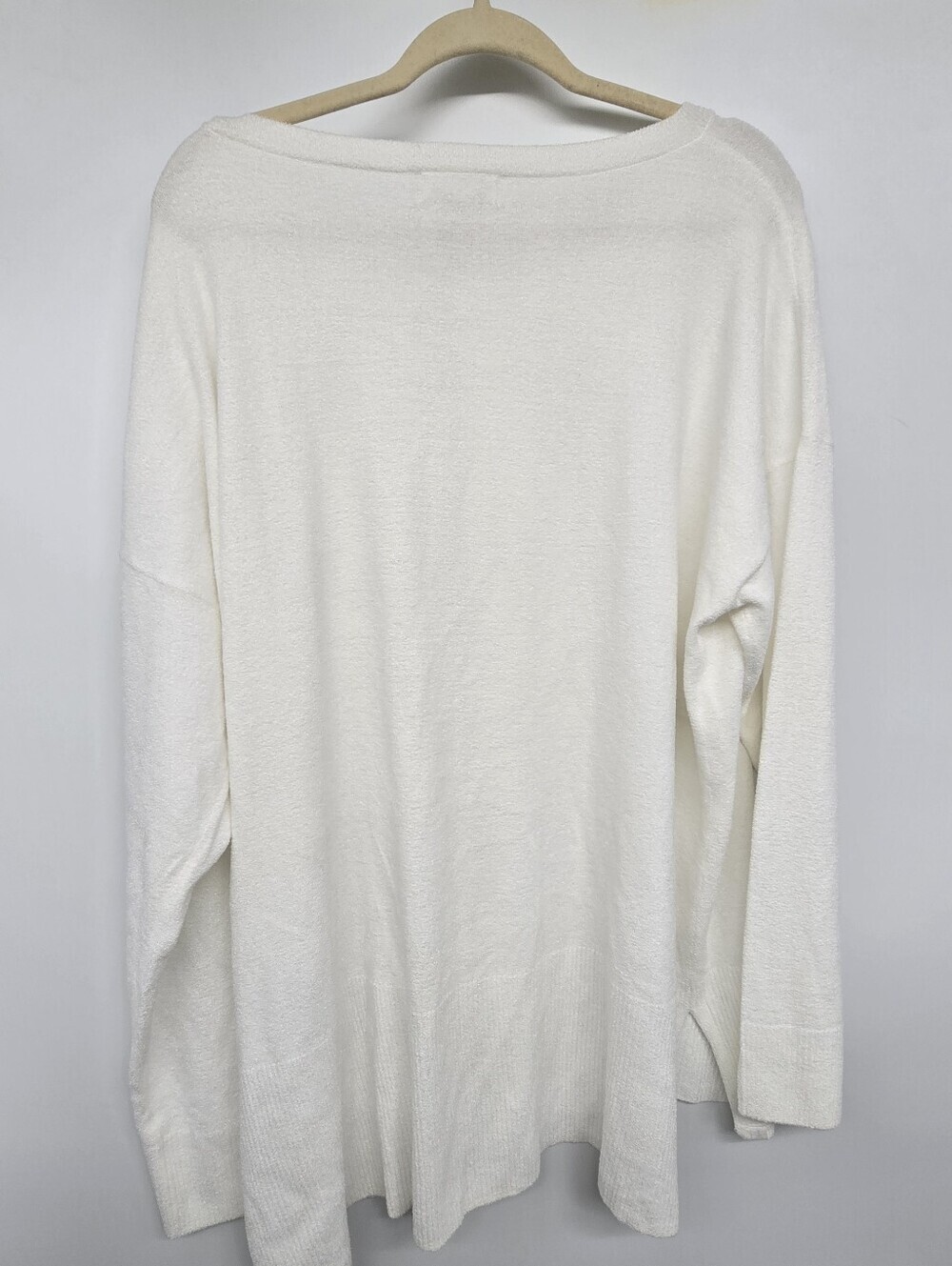 barefoot dreams cozy chic ultra lite beige white sweater size 3X - Picture 3 of 6